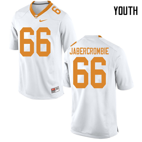 Youth #66 Jarious Abercrombie Tennessee Volunteers College Football Jerseys Sale-White